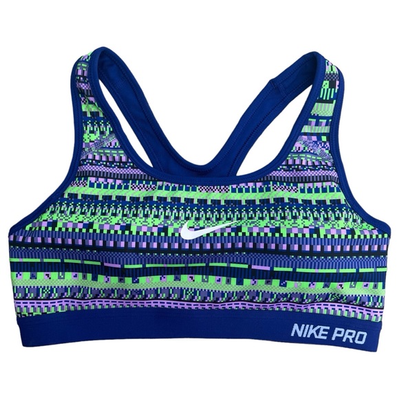 Nike Pro - Padded Racerback Pixel Sports Bra - M - Picture 2 of 6
